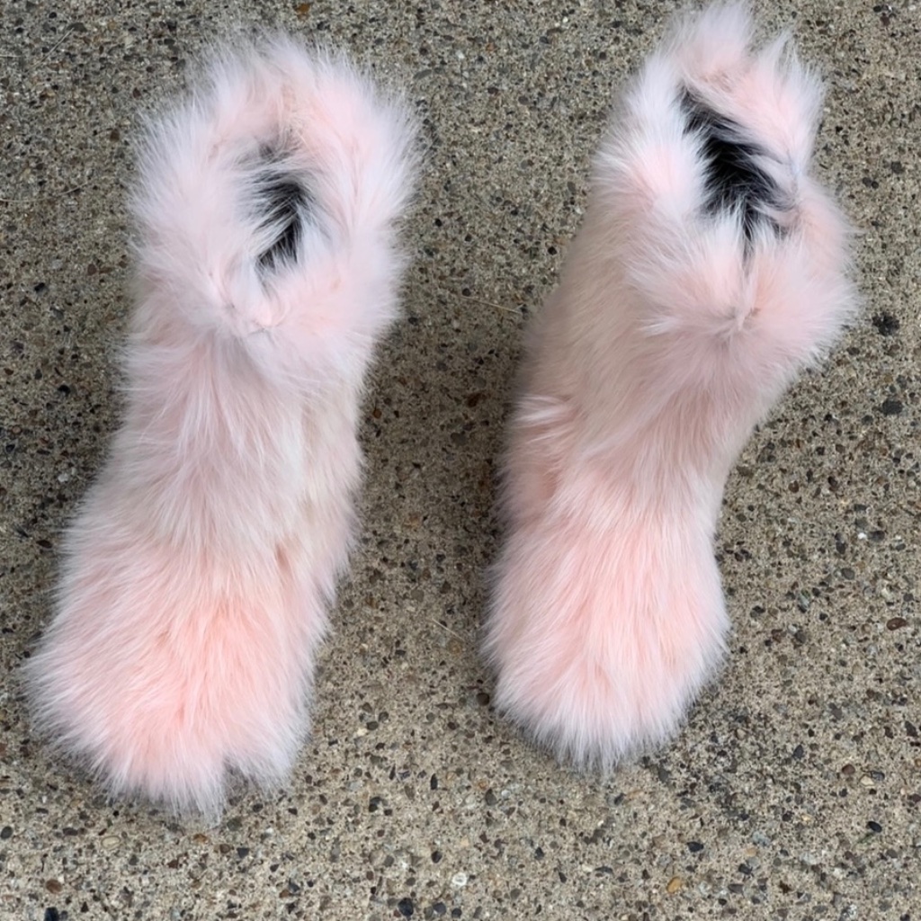 Pink Real Fur Foxy Boots Sizes 7758 Pink Real Fur Foxy Boots Sizes 7758